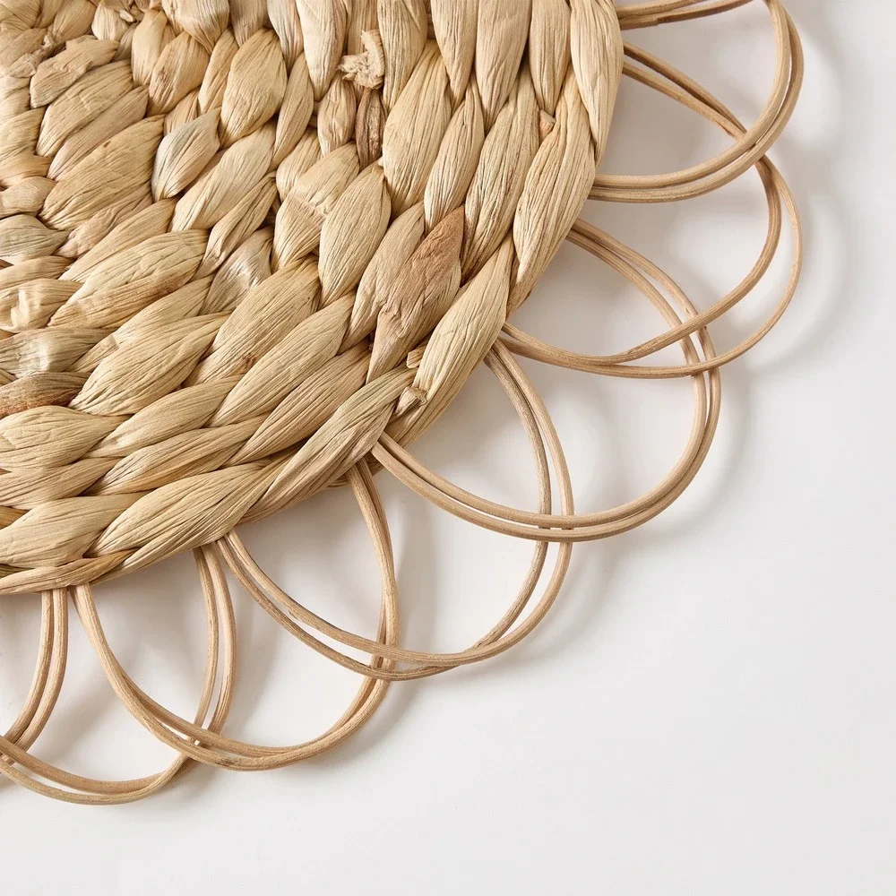 My Texas House 4pc Rattan Placemat Charger Set - Brown 15 In Woven‎ Round